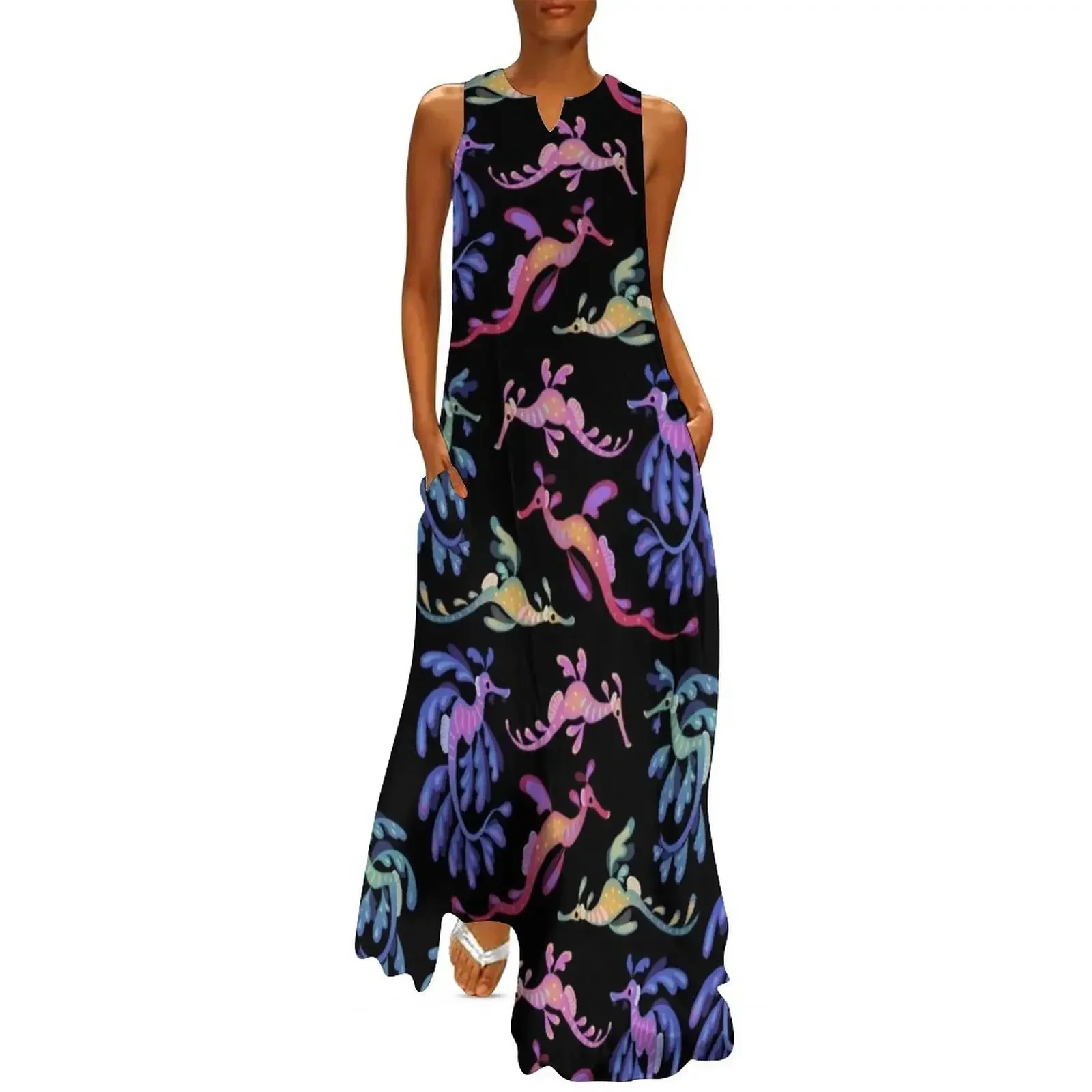 

Sea dragons Long Dress chic and elegant woman dress Woman dresses Party dresses Elegant gown Dress