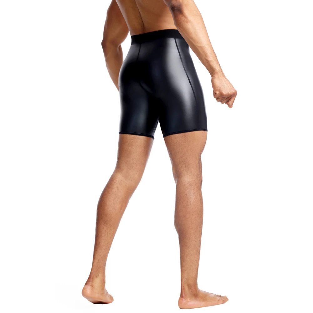 Cool guy New Skinny Elastic waist Leather Pants Body Shaper Waist Trainer Control Panties Compression Underwear Fitness Shorts