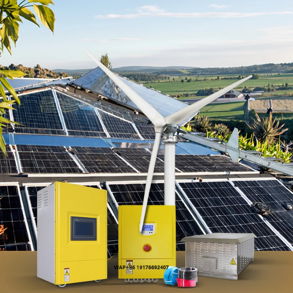 

10KW Wind Solar Hybrid Power System with 5KW Wind Generator and 5KW Solar Panels ’MPPT Controller With Lithium Ion