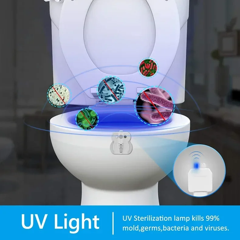 Xiaomi Toilet Bowl Backlight RGB Night Light With Motion Sensor 8 / 16 Colors Battery Powered Backlight For Bedroom Toilet Decor