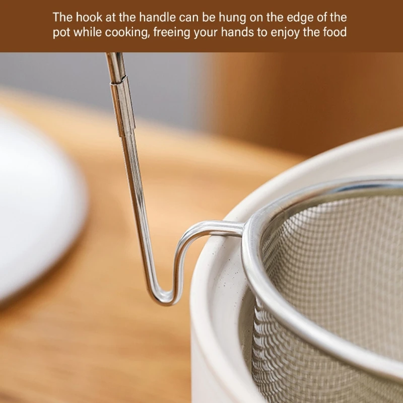 Fine Mesh Strainer Basket With Handle Practical Stainless Steel Fine Mesh Strainer for Enhancing Texture and Taste