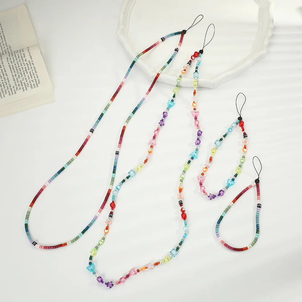 Butterfly Color Alloy Anti-loss Cellphone Lanyard Portable Fashion Mobile Phone Chain Phone Charm Strap