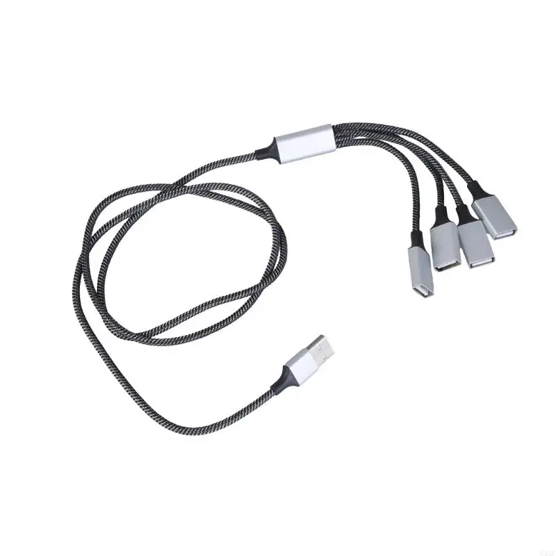 Y4QF USB2.0 HUB 4PORT USB Удлинение кабеля USB Splitter Cable для ПК Ноутбук, совместимый с принтером для клавиатур мыши