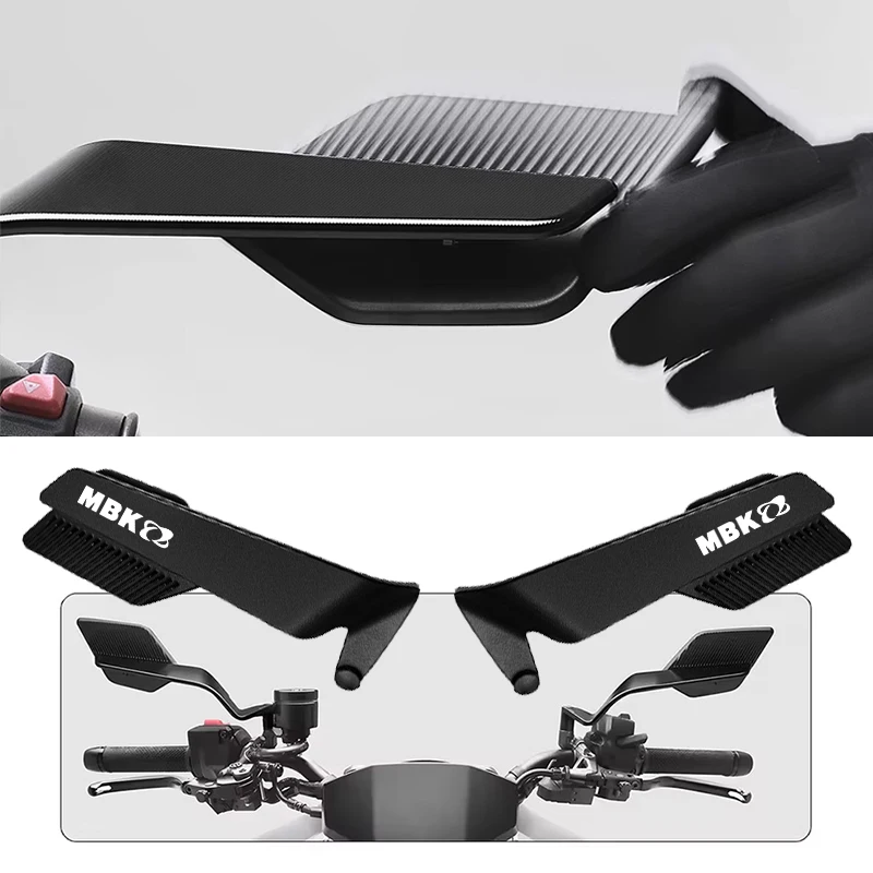 Universal Motorcycle Mirror Fixed Wind Wing side Rearview Reversing mirror For MBK Booster 50CC Spirit Nitro 50 50C Stunt