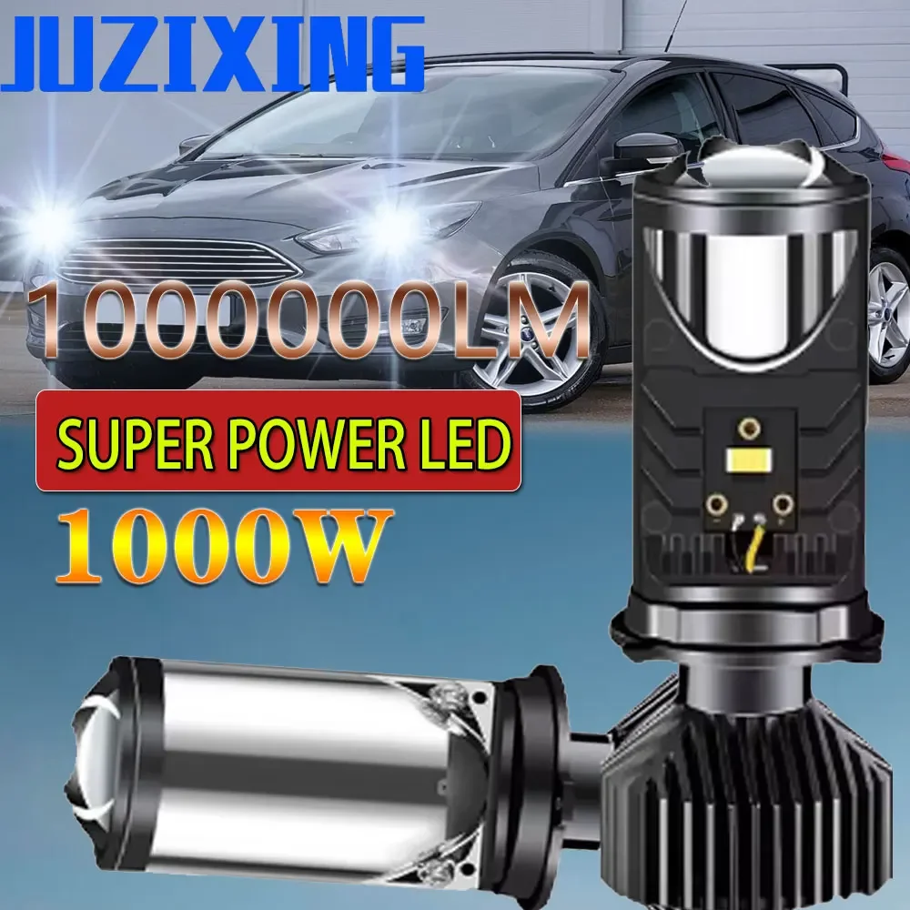 JUZIXING H4 with Lens Projector Headlight Canbus Super Strong Lighthouse 12V 24V  Automobile Motorcycle Hi Lo Beam Bulb