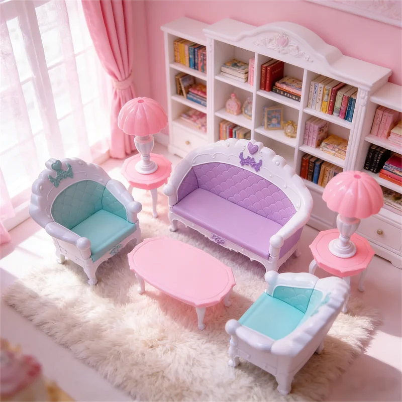 Simulation Sofa For Doll Kids Toys 12 Inch Dollhouse Furniture Miniature Doll House TV Table Girl' DIY Play Toy Birthday Gifts view 6