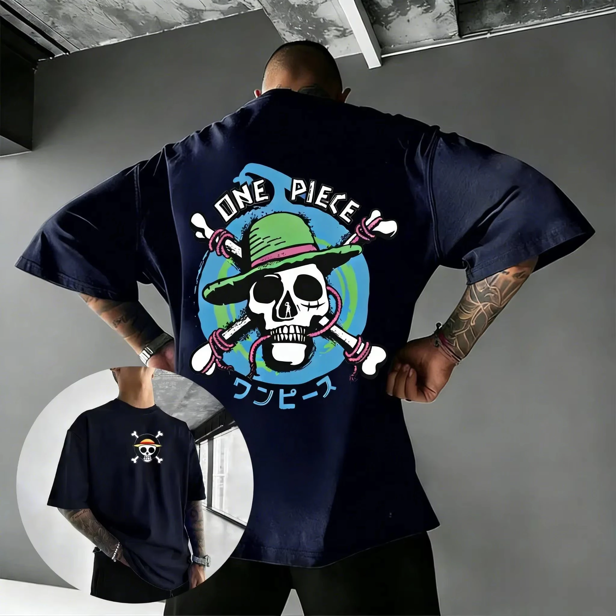 

Цельная футболка унисекс с аниме для мужчин и женщин, японская хлопковая футболка с короткими рукавами и графическим рисунком, летняя уличная одежда, повседневный топ Y2k, одежда 2026