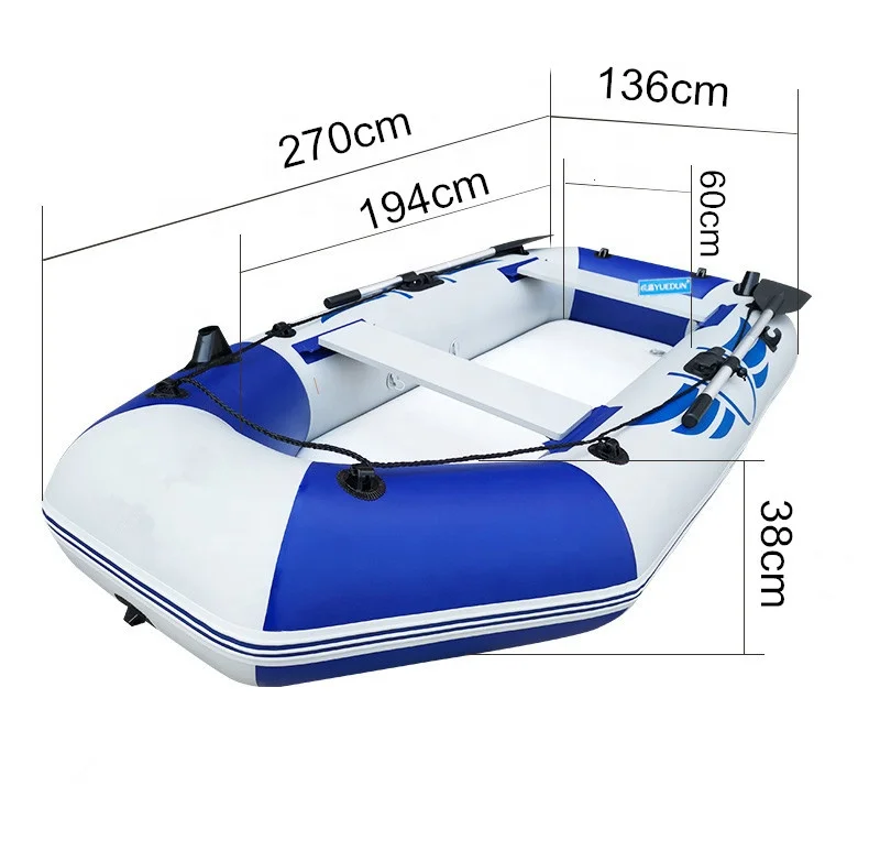 

4 Person 2.7M 10 Feet Durable Hard Bottom Air Cushion Floor Fishing Inflatable Boats With Paddles And Pump