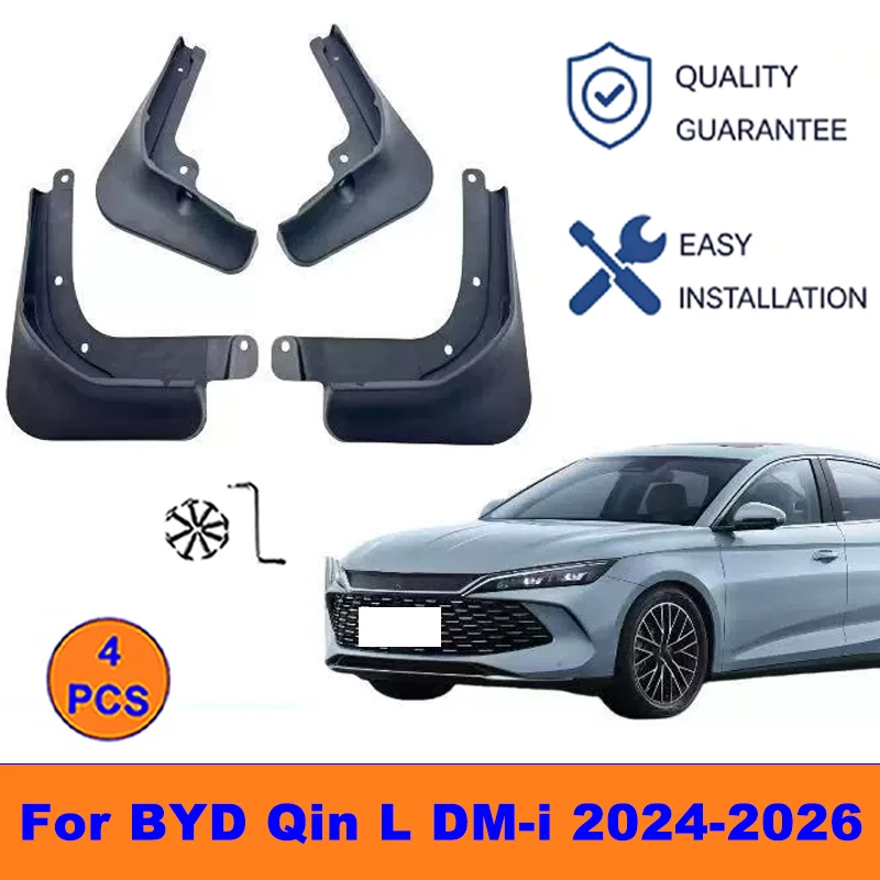 

4Pcs Mud Flaps For BYD Qin L DM-i 2024-2026 - Splash Guards Front&Rear Wheel Fender Mudguards Car Exterior Protection Accessory