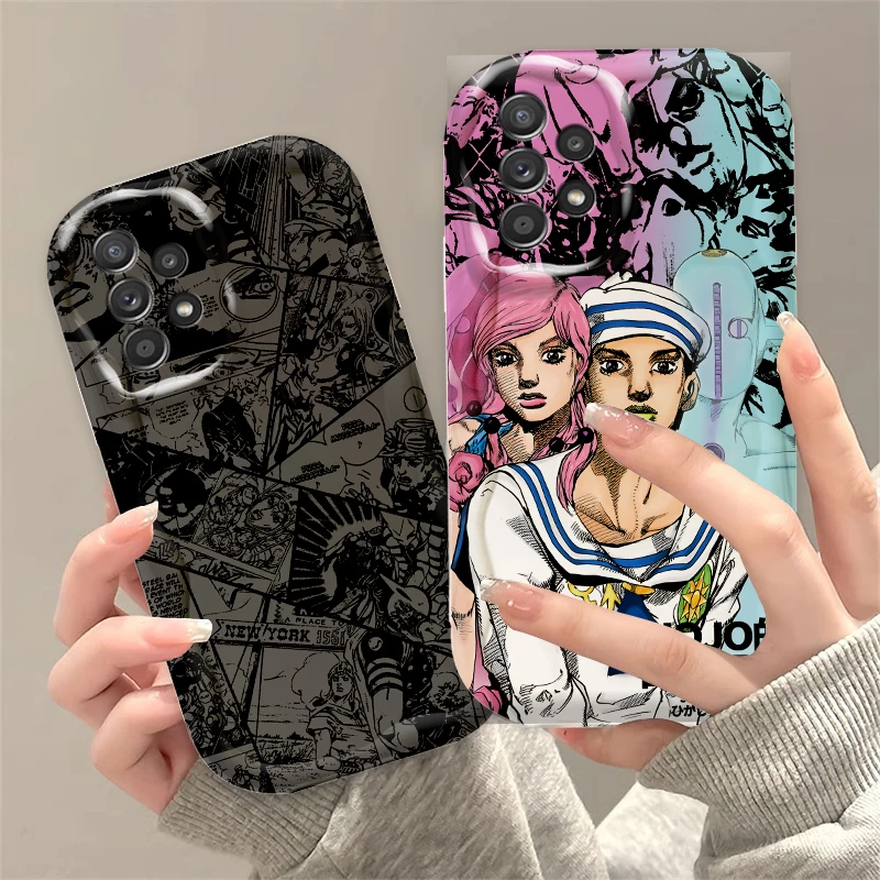 JOJO Anime Kujo Jotaro For Samsung A55 A54 A53 A52 A35 A34 A33 A32 A25 A24 A23 A22 A21S A15 5G Wave Oil Cover Phone Case