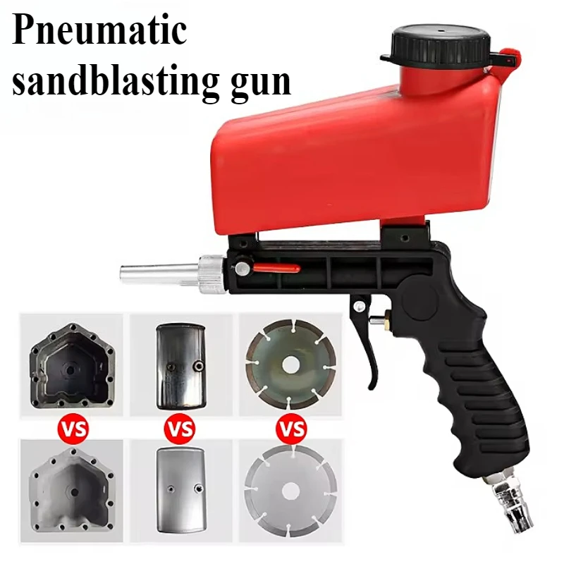 Pneumatic Sandblasting Gun 90psi Sand Blaster Paint Spray Machine Continuous Blasting Handheld Gravity Blasting Gun