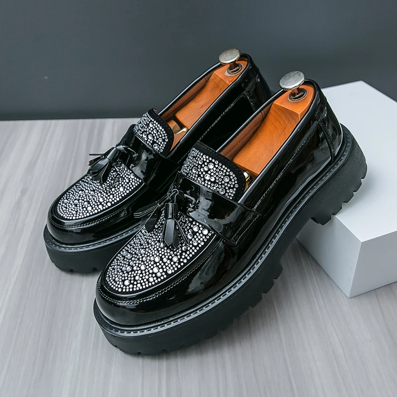 

Ultra-light Fringed Leather Shoes, Men's Casual Shoes, Large-sized Round-toe Men's Casual Shoes, Party Fashion Leather Shoes