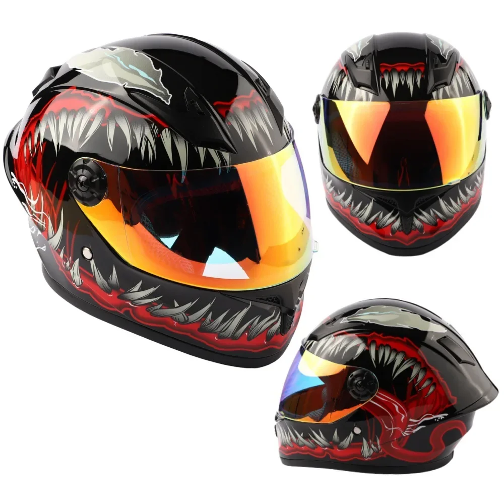 

Children Motorcycle Riding Helmets Boys Girls Kids Outdoor Locomotive Scooter Helmets with Colored Lenses