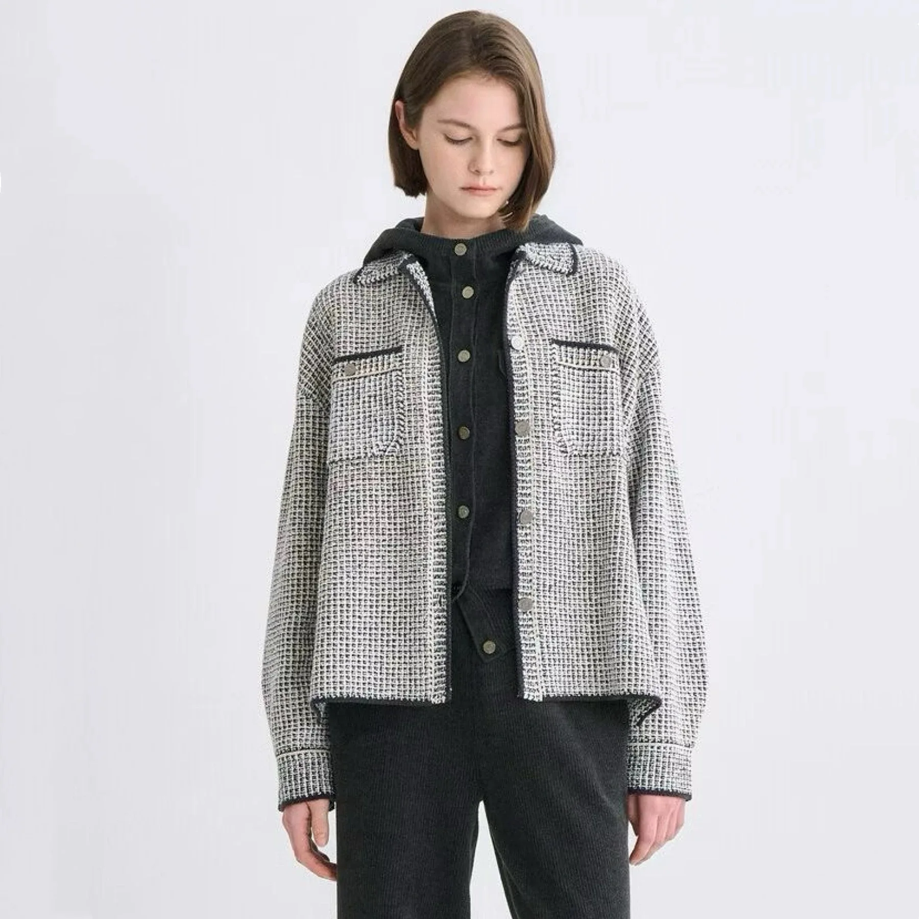 

Slimming Effect Lemon Cheese T25 Autumn Loose ort Bright Tead Thiened Faion Versatile Outerwear Commute Straight Tube