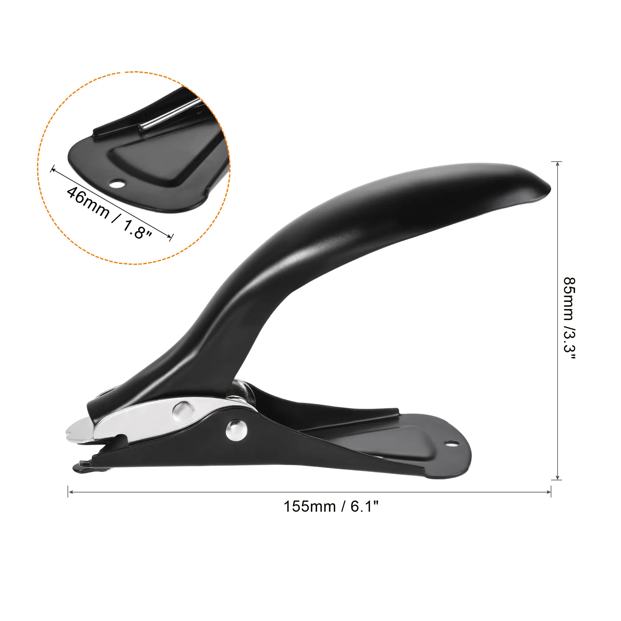 2Pcs Staple Remover Tools Heavy Staplers Puller for Office Home Business Black 155 x 46 x 85mm