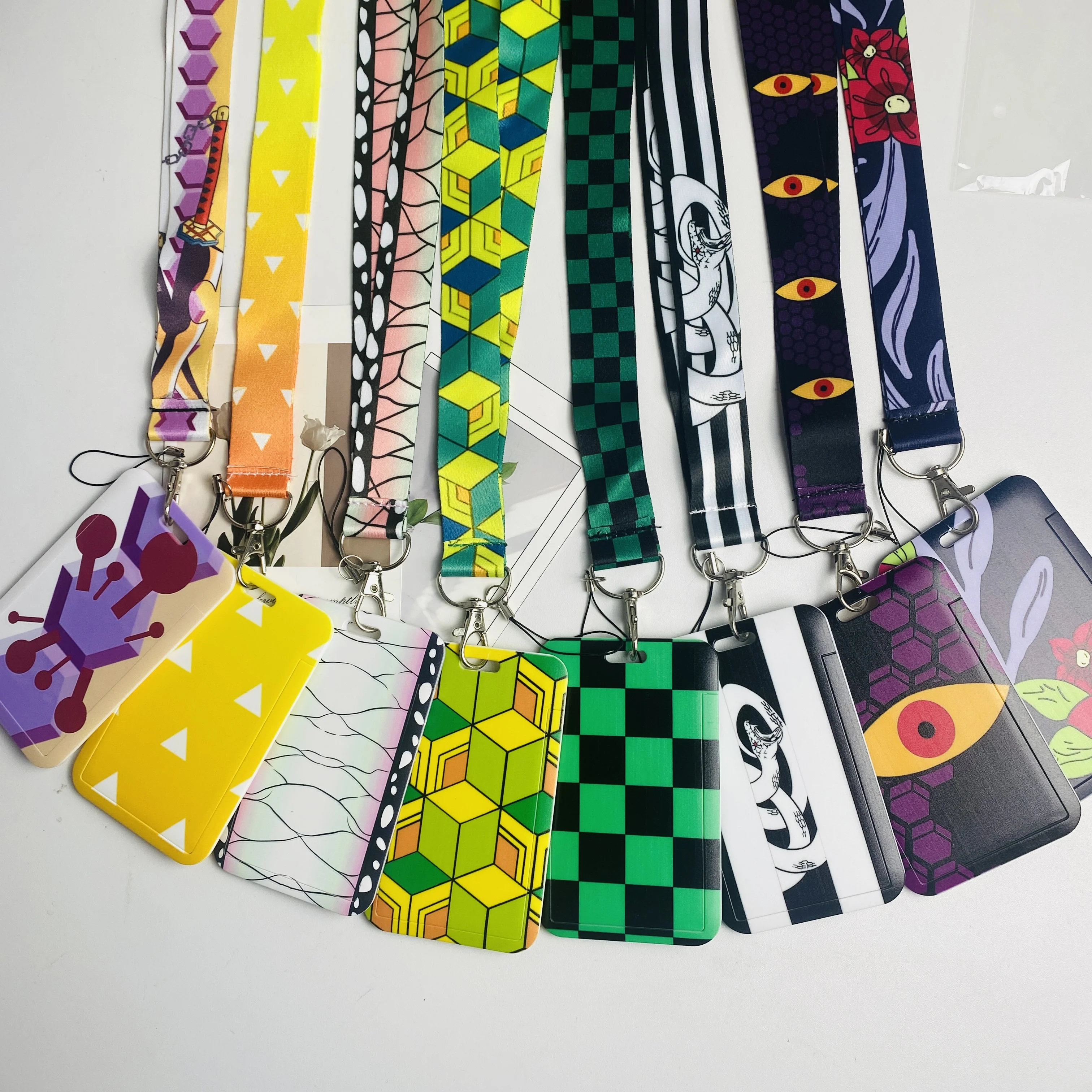 

Anime Card Holder Neck Strap Lanyard Keychain ID Bus Credit Card Pass Hang Rope Lariat Keyrings Lanyard Accessories