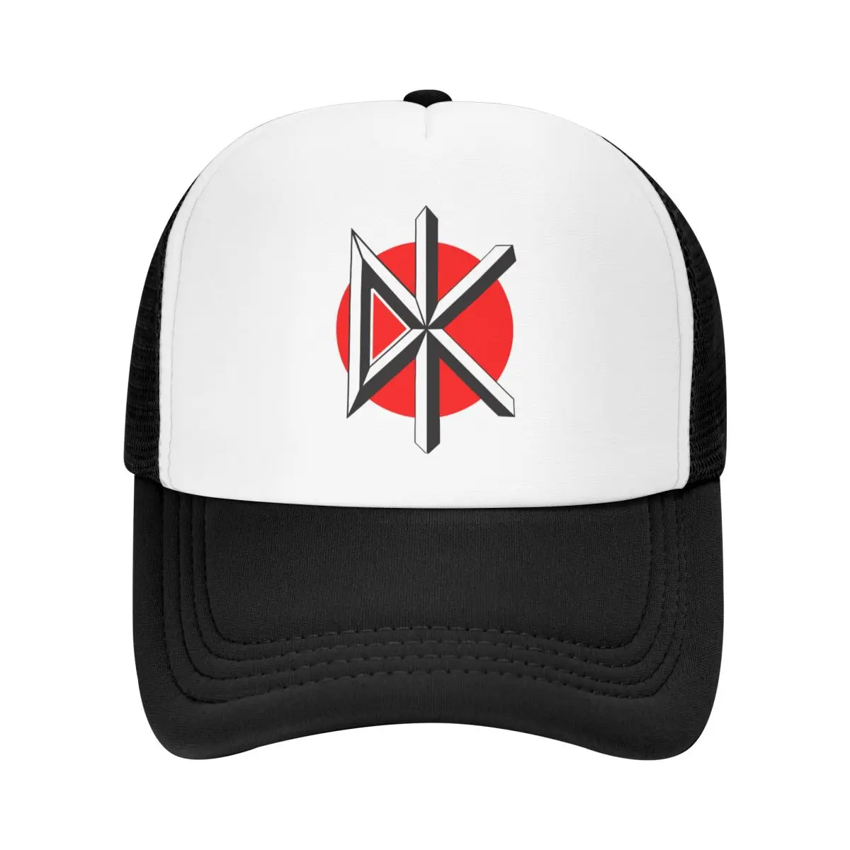 Dead Kennedys Logo Trucker Hats Men Women Hip-Hop Band Hat Sun Hat Racing Cap Adjustable Snapback Caps Mesh Baseball Cap Summer