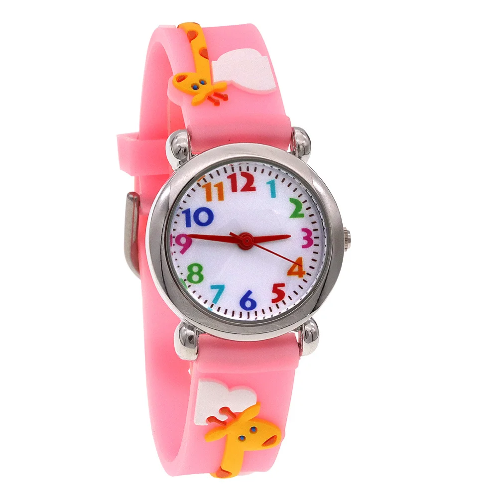 Baby 3D Cartoon Kids regalo di compleanno Boy Girls Animal Watches cinturino in Silicone bambini Study Time Toy Watch bambini orologi ragazze ragazzi