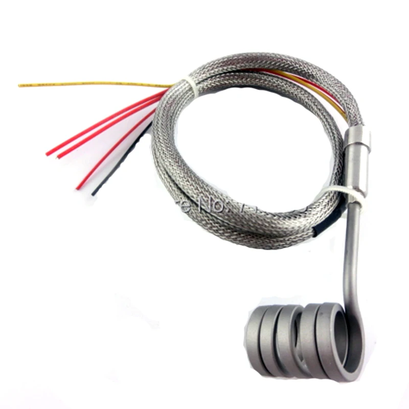 

25x80mm 220V 40MM wire length with K thermocouple Spring Heater Coil Heater Band Heater 4.2*2.2mm Section Size