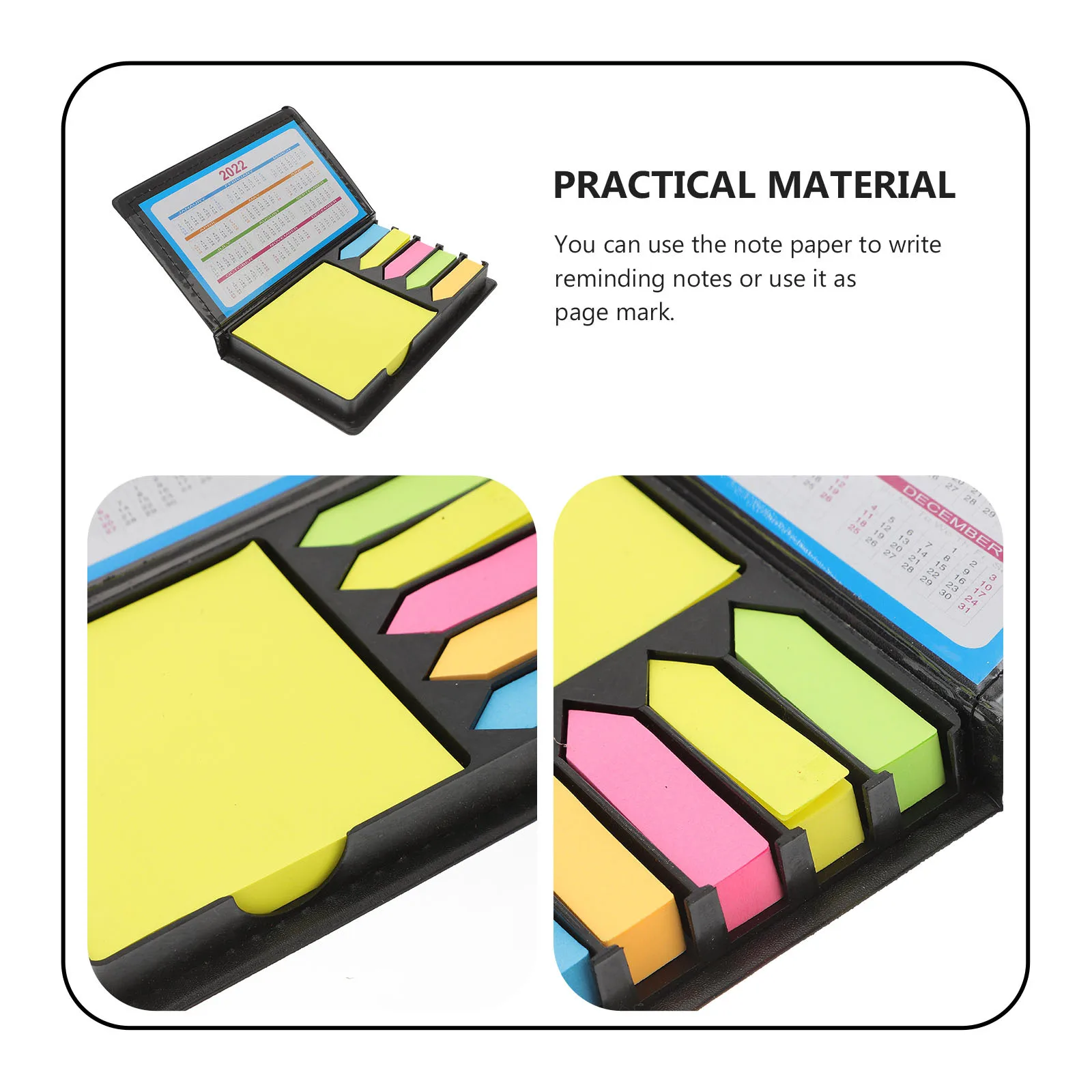 

Sticky Memo Box Set Premium Craft Paper PU Exquisite Looking Suitable Home Work Office School College Study