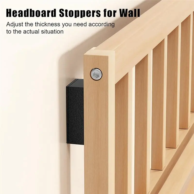 AT05-Black Headboard Stoppers 23Pcs EVA Furniture For Wall Protectors For Wall Protection From Furniture, Bed Sofa,Cabinet