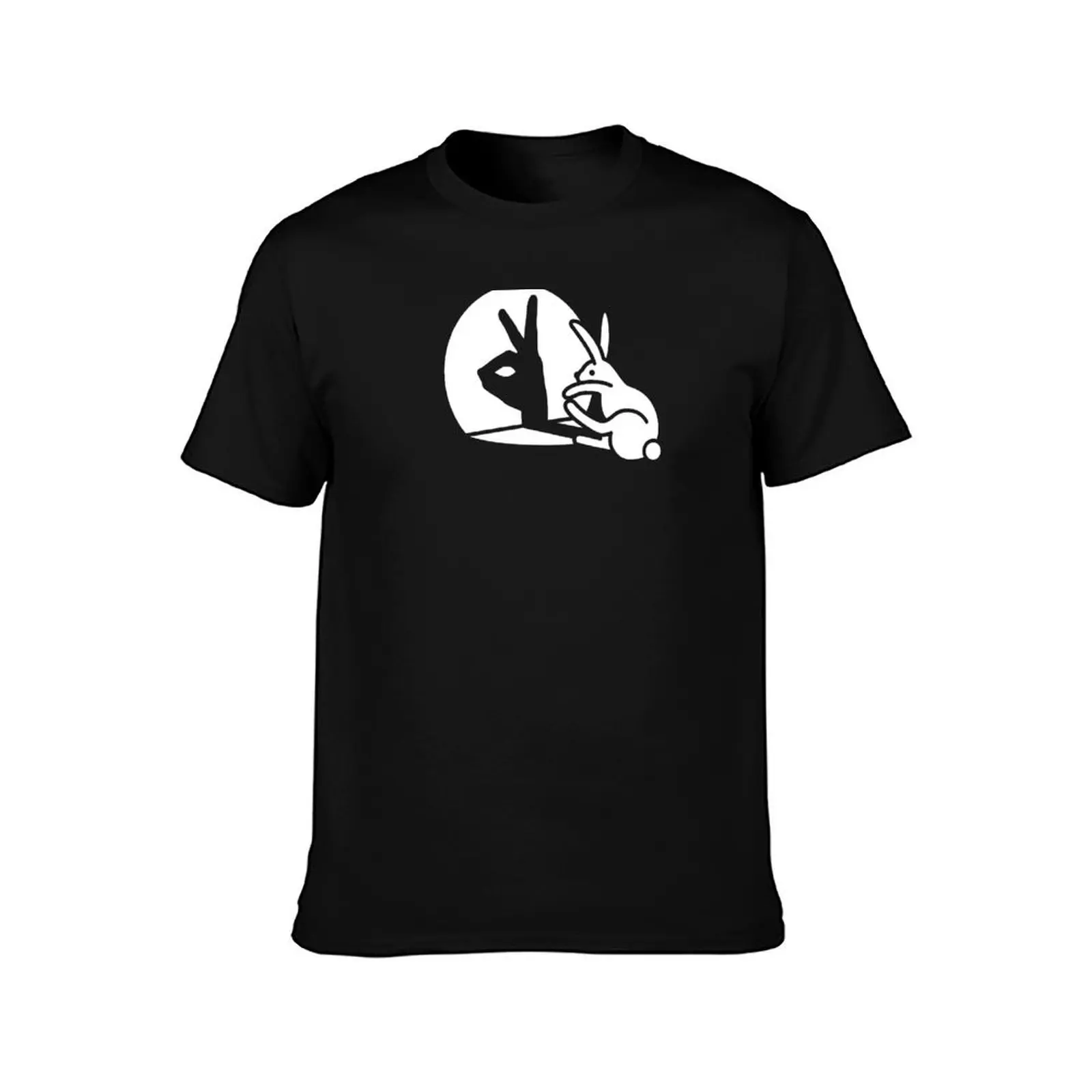Funny Rabbit shadow hand shadow puppets bunny figure pop art T-Shirt Big and Tall Basic Tee Shirt T-Shirt