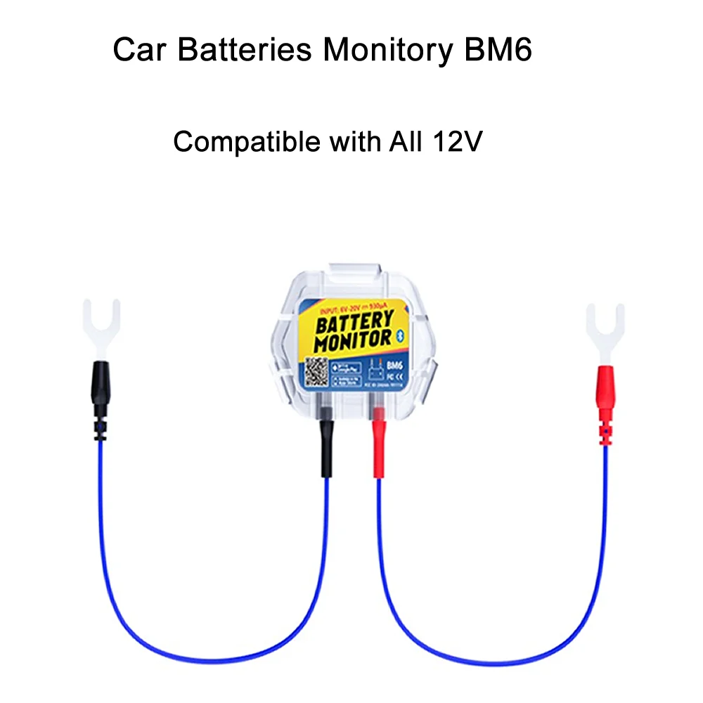 QUICKLYNKS BM6 Bluetooth 4.0 12V Battery Monitory Car Battery Health APP Monitoring Battery Tester For Android IOS Hot