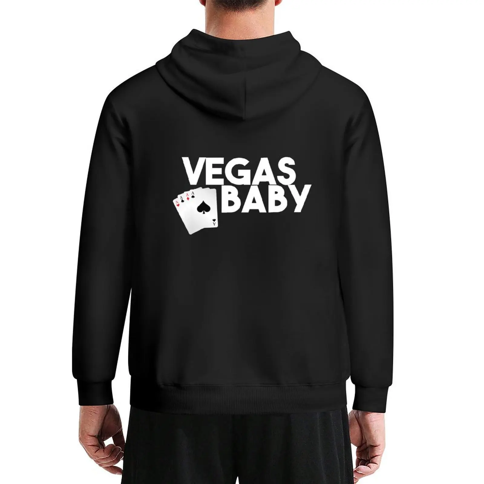 

Vegas Baby with Four of a Kind Aces Hoodie men's coat anime clothing men wear anime clothes hoodie men