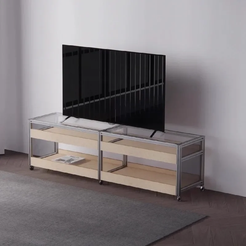 profile TV cabinet Modern simple living room ins Ocean panel Medieval storage locker