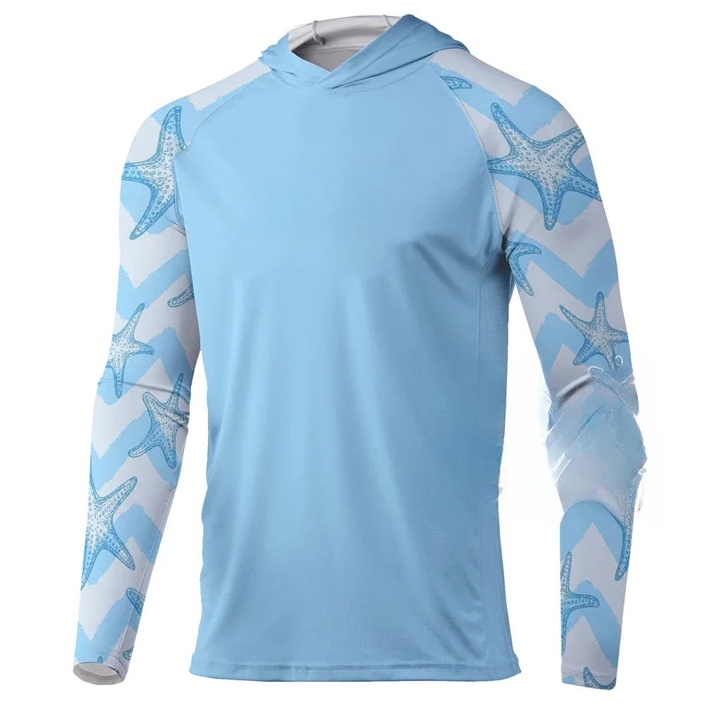 Fishing Shirts UPF 50+ Breathable Fish Hoodie Clothes Men Jersey Long Sleeve Sweatshirts Summer Uv Protection Tops Wear