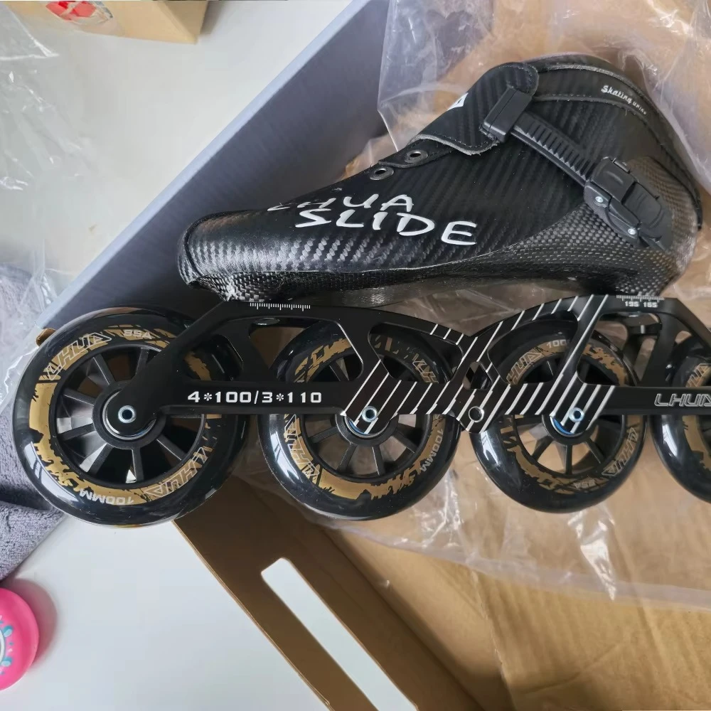 

SeeMore Professional Kids Boys Girls Carbon Fiber Boots Inline Skating Professional Speed Skates Shoes