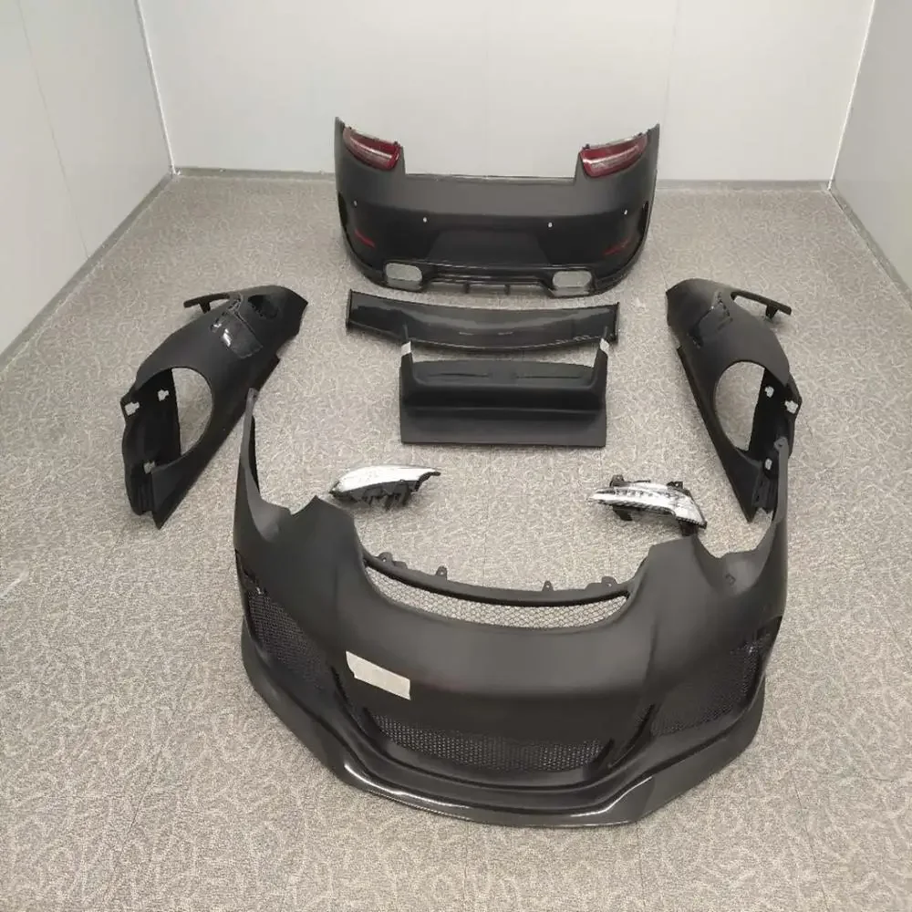 

997 Body Kit Ungrade to GT3 FRP Material with Front Bumper & Rear Bumper & Side Fenders and Spoiler