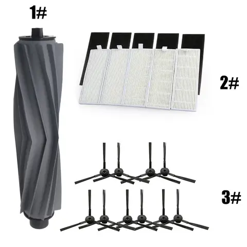 Replacement Roller Brush, Side Brushes and HEPA Filters for ILIFE A8 A6 X620 X623 Robot Vacuum Cleaner