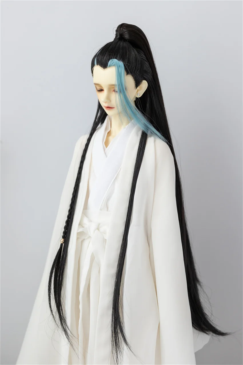 

BJD wig 1/3 high temperature silk wig forehead hand hook ancient style styling long hair bjd doll accessories(no doll)