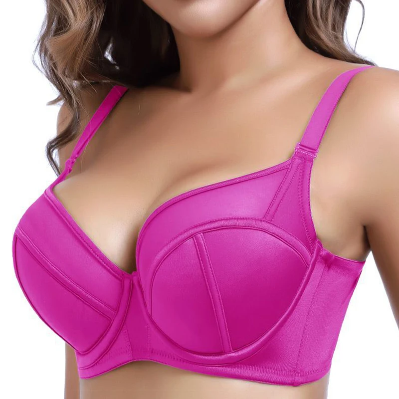 Sutiãs Minimizador de Malha de Renda para Mulheres, Suporte Figura Completa, Underwire, Lingerie Feminina, Plus Size, 34, 36, 38, 40, 42, 44, C, D, E