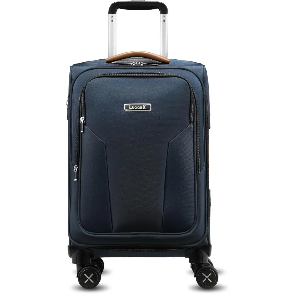 

Carry On Luggage Suitcases with Spinner Wheels, 20 Inch Softside Expandable Rolling Suitcase for Travel, Business (Blue)