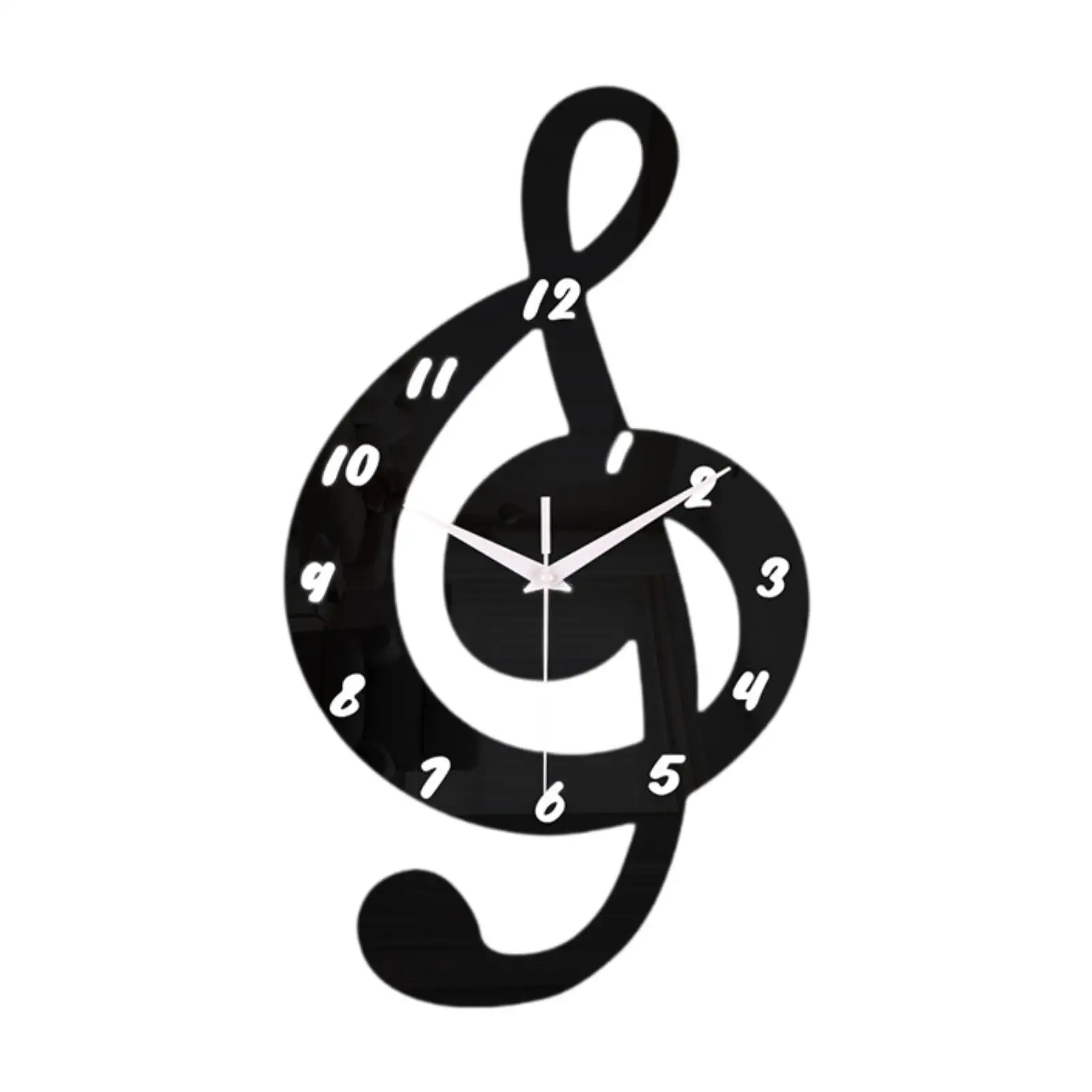 Music Note Wall Clock Wall Decoration for Office Living Room Kid’S Room