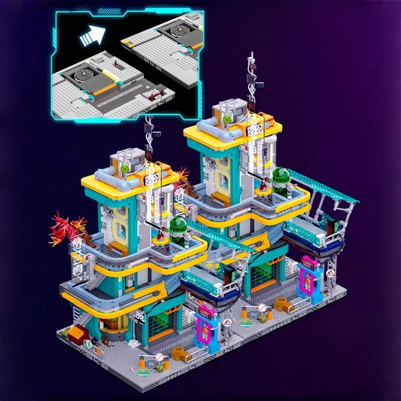 ตัวต่อ Lumibricks รุ่น Neon Oasis ไฟประดับอาคารสไตล์ไซเบอร์พังก์ ฉากถนน ของเล่นประกอบเอง ของตกแต่งสถาปัตยกรรม ของขวัญ