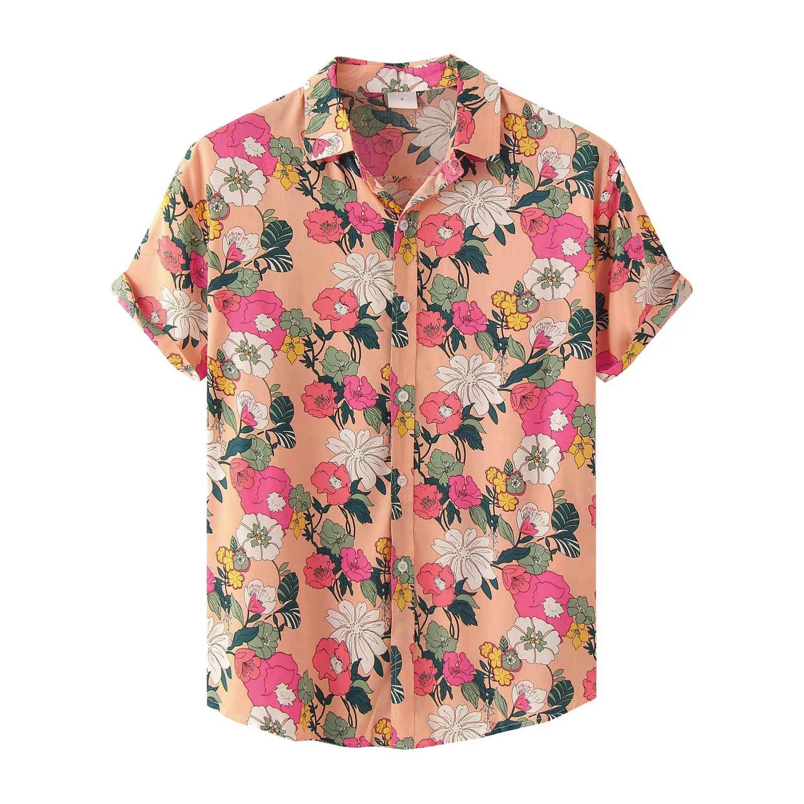 Гавайские рубашки для мужчин, модные винтажные рубашки для боулинга на пуговицах с коротким рукавом, летние повседневные пляжные рубашки для отдыха
