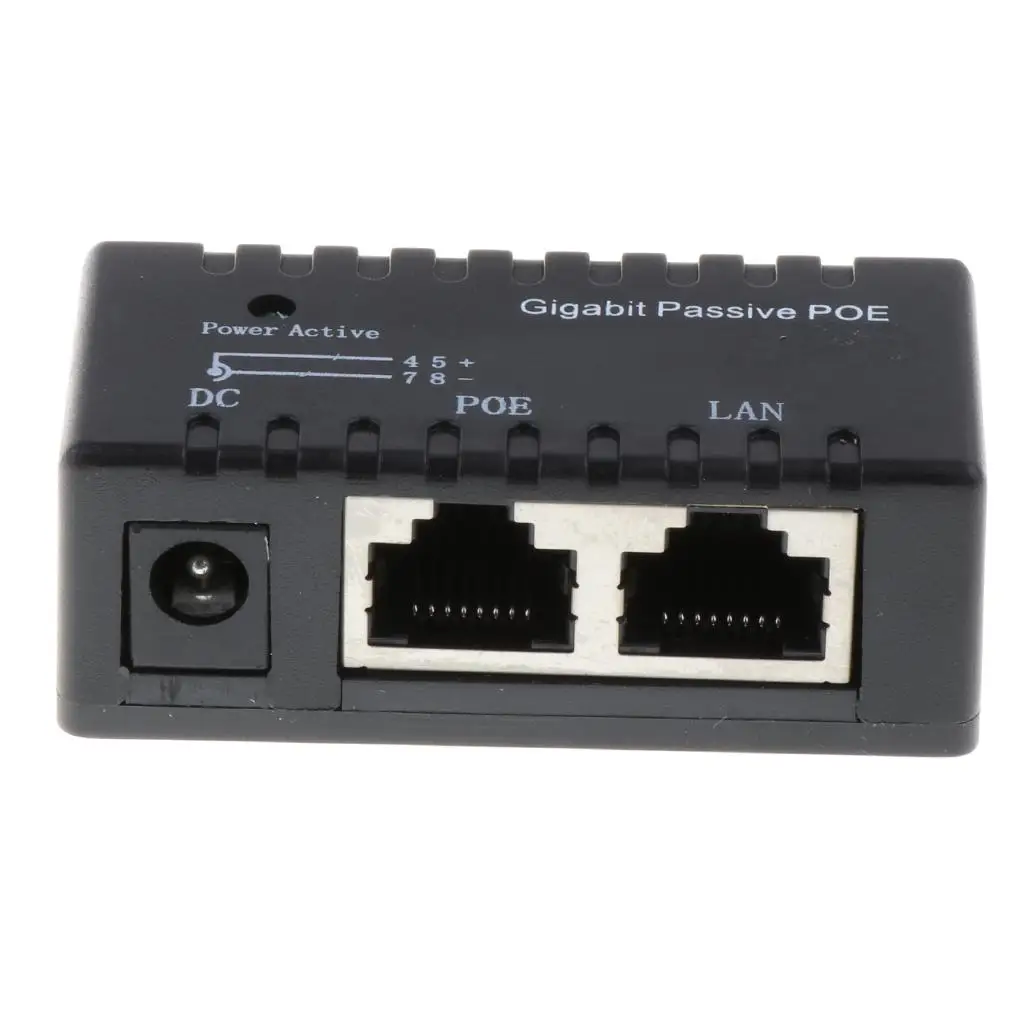 Passive Poe Power Injector Gigabit Network Adapter Wireless LAN Extension for Remote IP Phone Web Camera