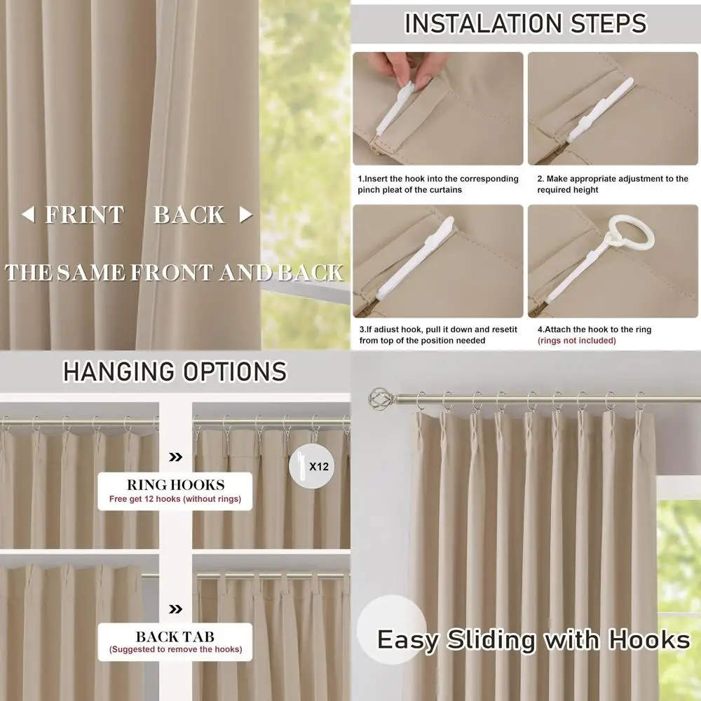 

102 затемняющие шторы с крючками, 40 Вт x 102 л, термоизоляция, затемняющие помещения, для гостиной/спальни