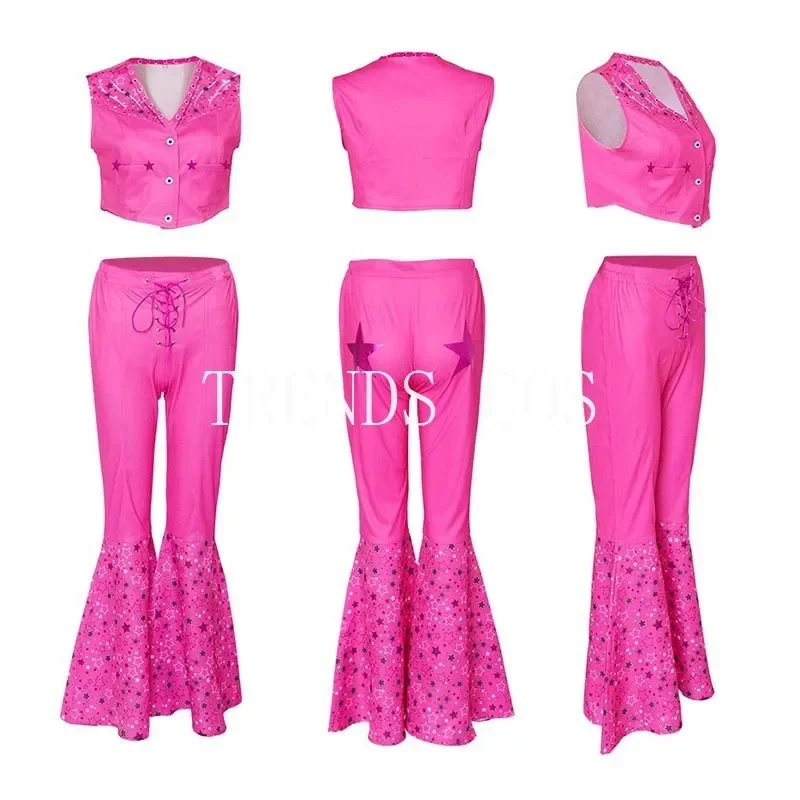 Disfraz de princesa Barbi para Cosplay, traje Rosa Margot, traje de Barbiee, disfraz de Halloween, traje de Barbi rosa, bufanda, sombrero para cómic