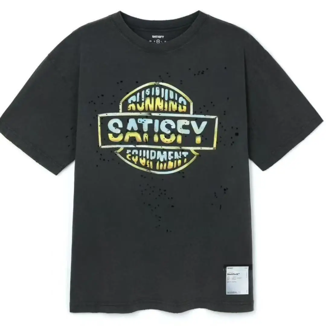 Camiseta de Running de Manga Larga con Logotipo Retro Nuevo, Corte Estándar, Algodón Puro, Secado Rápido, Unisex, Manga Corta...