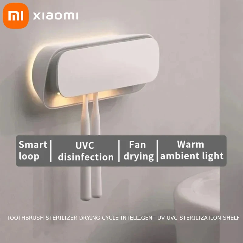 xiaomi-youpin-uv歯ブラシホルダー-自動乾燥歯ブラシ除菌器-インテリジェント壁掛け式-家庭用浴室充電式