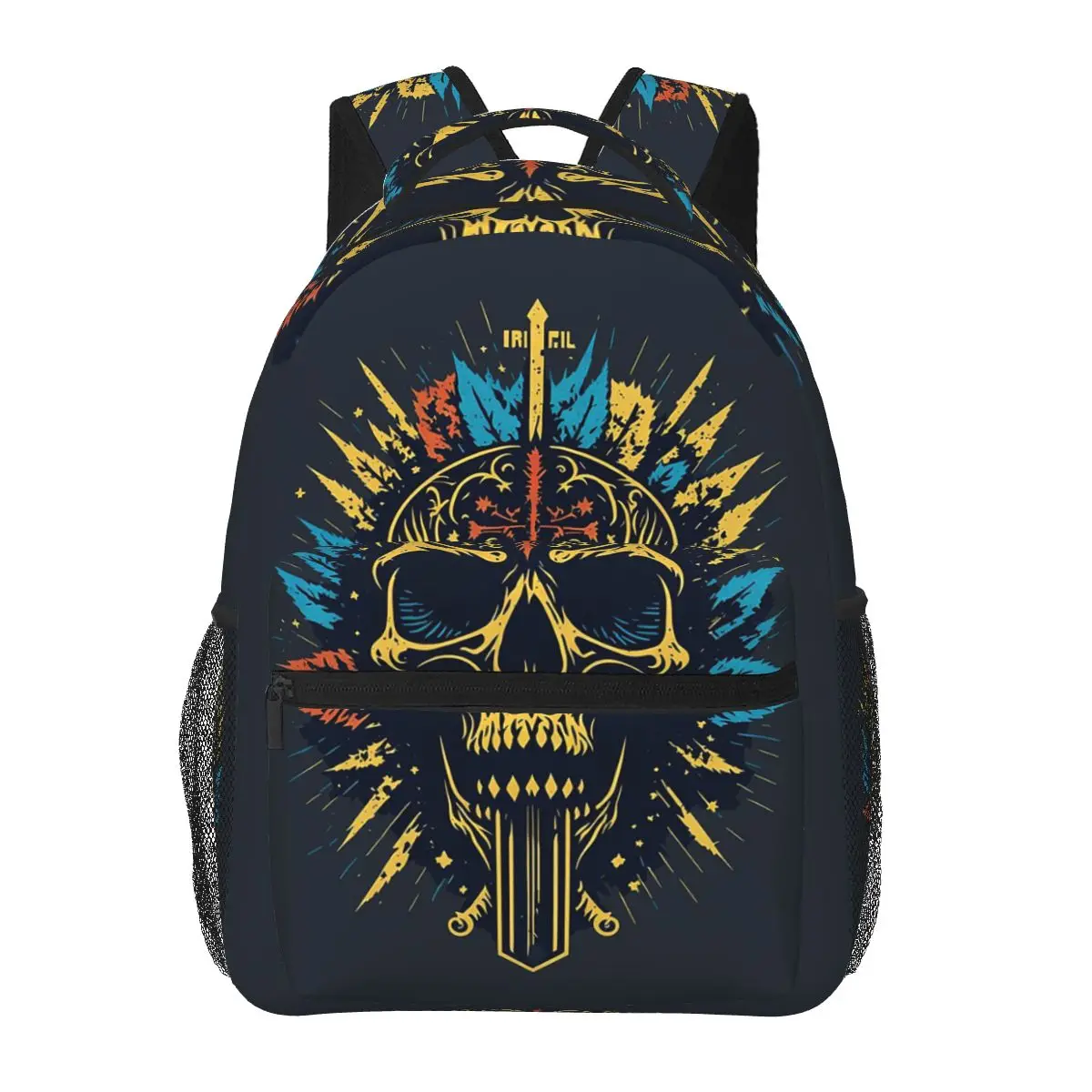

Aztec Skull Vector Art Backpacks Boys Girls Bookbag Children School Bags Cartoon Travel Rucksack Shoulder Bag Large Capacity