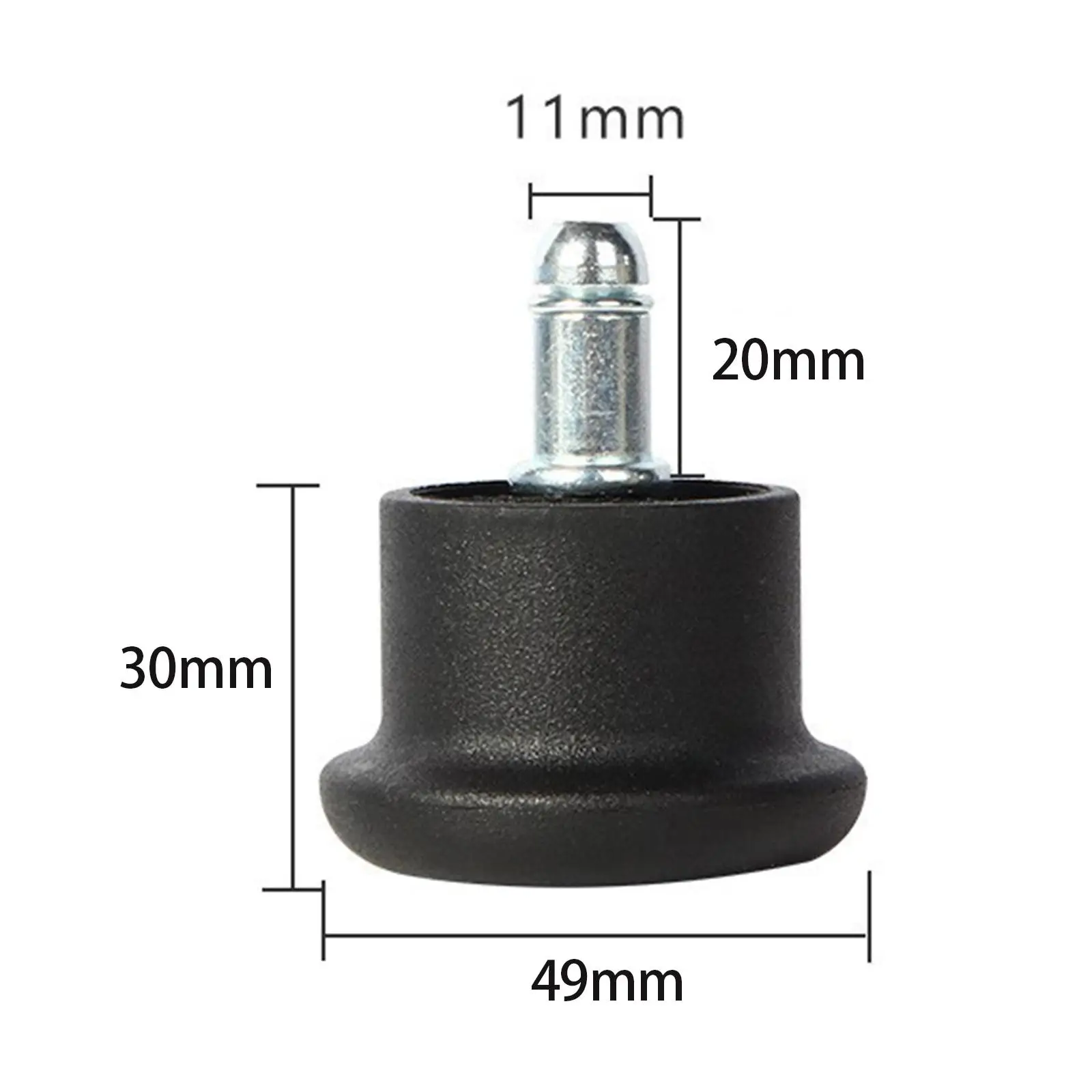 10 Pieces Office Bell Glides Fixed Stationary Caster to Replace Casters