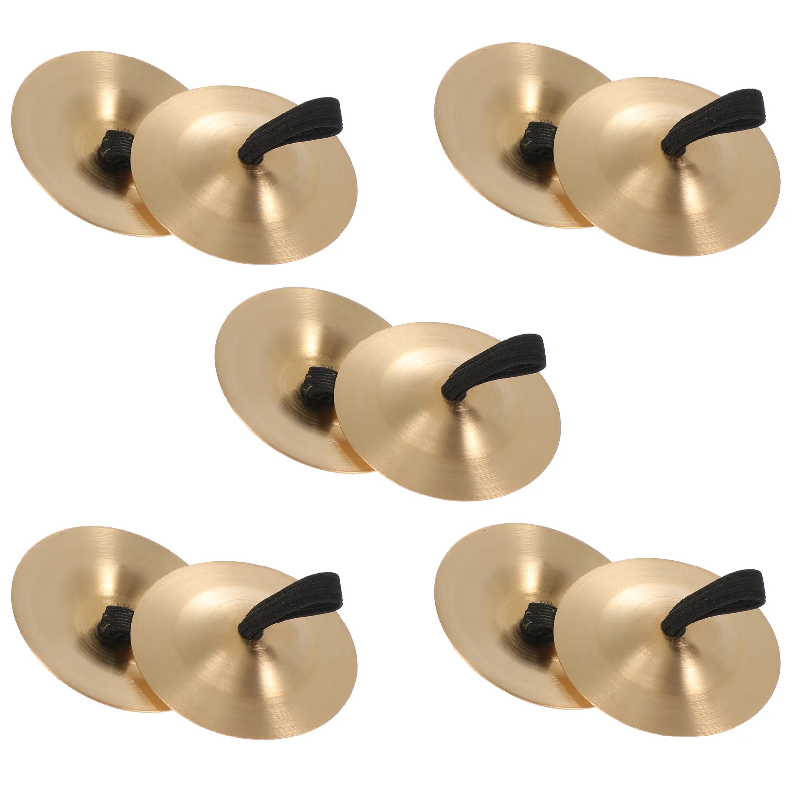 10 Pcs Orff Copper Cymbals Finger Dulcimer Instrument Wrist The Clapper Bell Chime Dancing Props Kids Brass