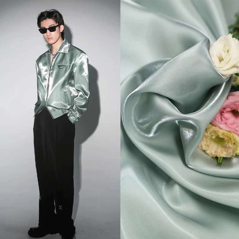 

Water satin fabric design sewing high-end custom wedding dress stage design fabric sewing