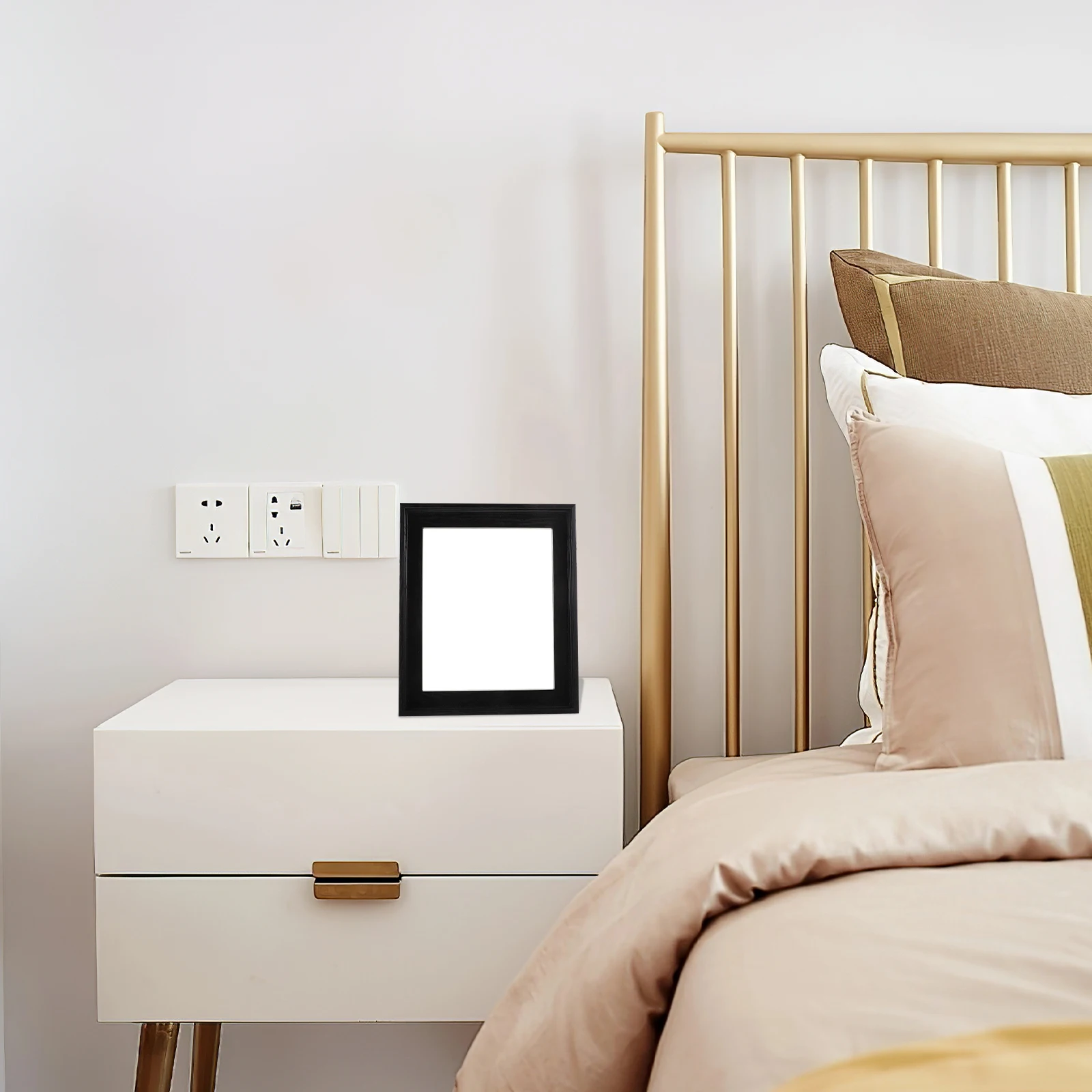 إطار صورة معلق على الحائط مطبوع على شكل حرف L إطار عرض فني لتزيين المنزل