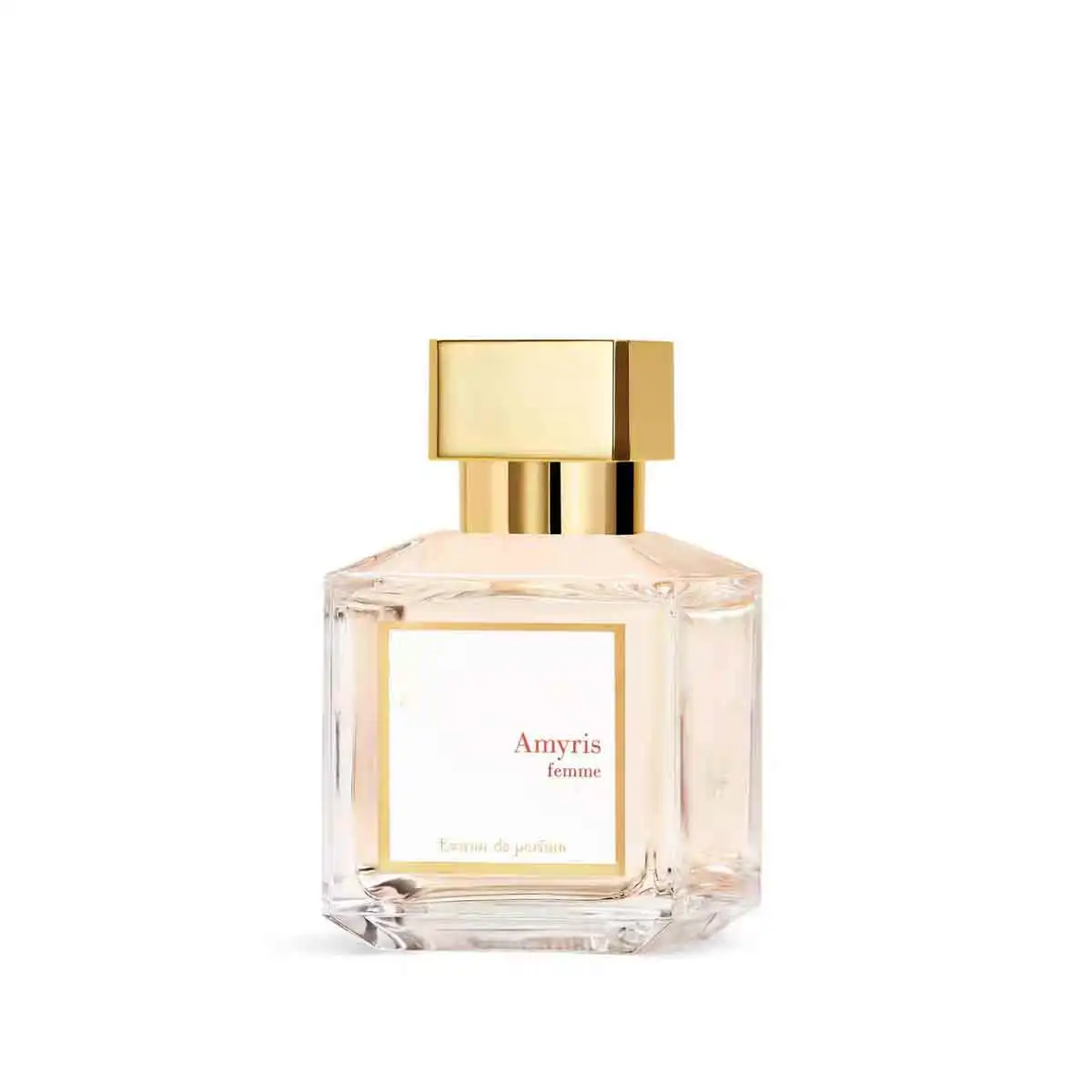 Amyris Femme Women’s Perfume 70Ml,Layered Woody Floral Fragrance,Lemon Blossom, Pear Accord、Amyris Oil, Musk, Amber Accord，Square Clear Glass Bottle With Gilded Cap, White And Gold Gift Box，As Premium Gift